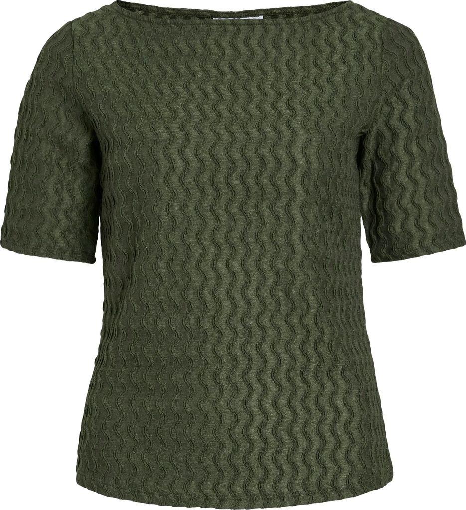 VILA Struktur Design T-Shirt Kurzarm mit Rundhals Größe: S