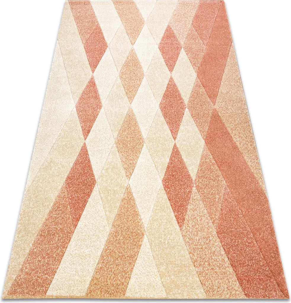 Tapis FEEL 5674 Moelleux Coloris Terre Cuite et Beige Format 140x190 cm
