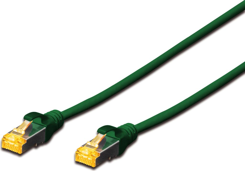DIGITUS CAT 6A S/FTP Patchkabel, 0,5m, grün