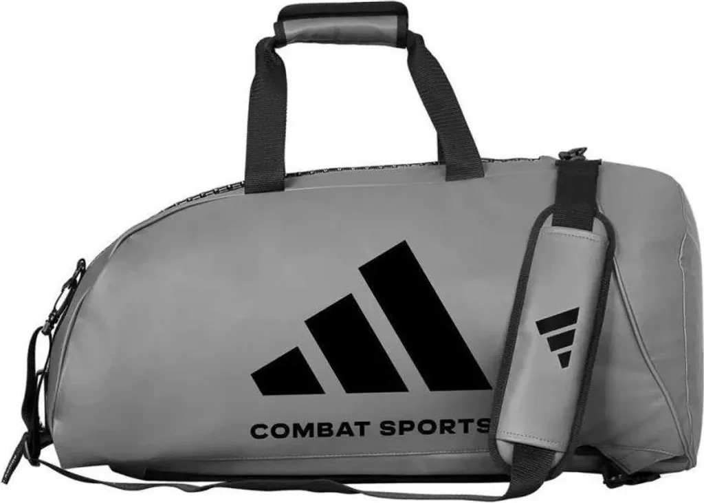 Sac Adidas 2en1 Polyuréthane Combat Sports M - Gris et Noir Pratique