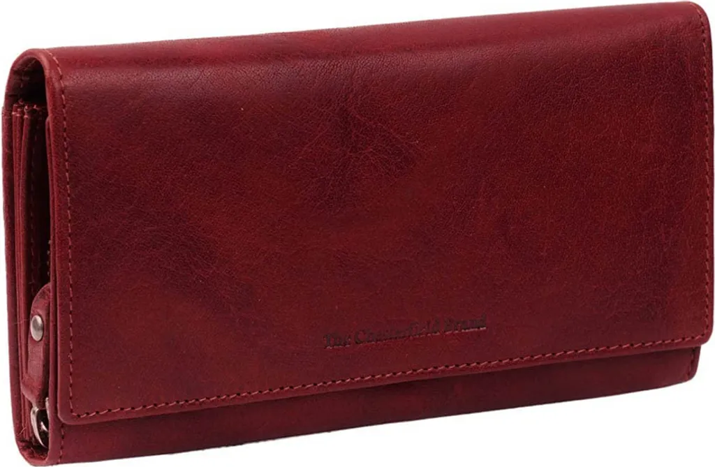 Portefeuille Billfold Large en Cuir Rouge Hampton The Chesterfield Brand