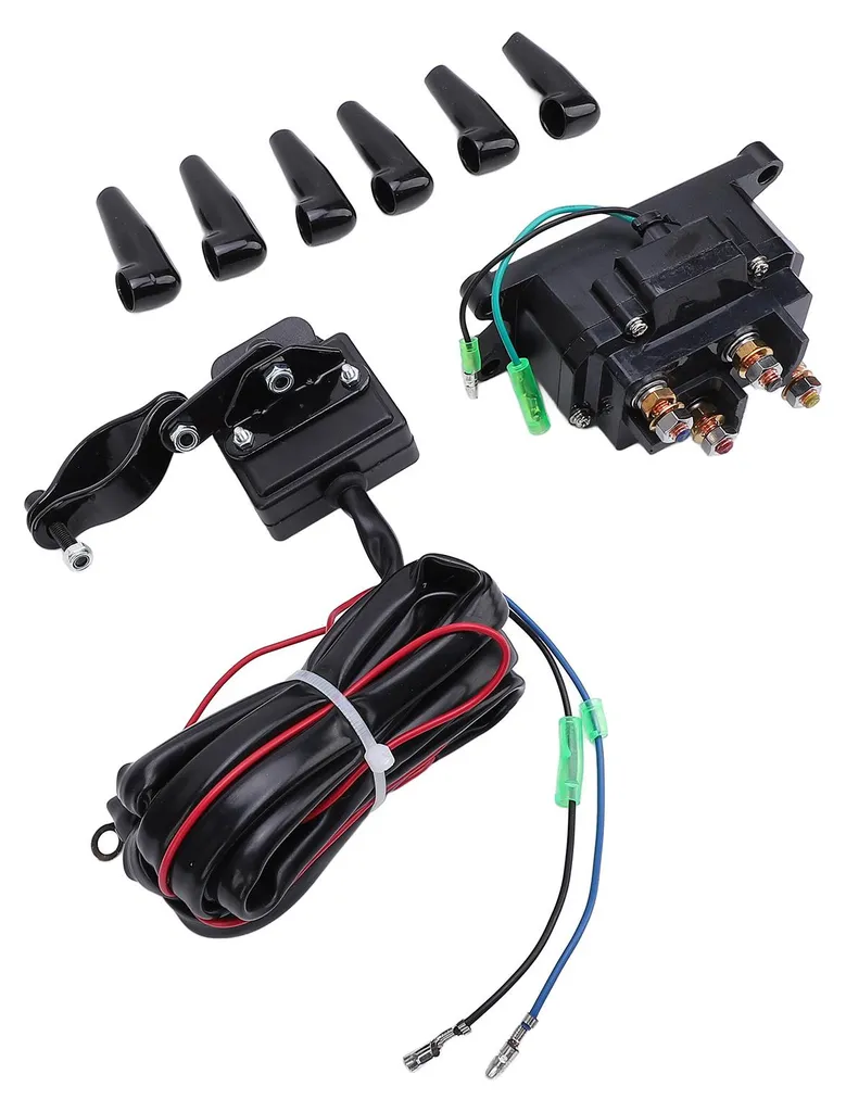 Solénoïde treuil 12V 250A étanche - Kit avec commande pouce pour UTV