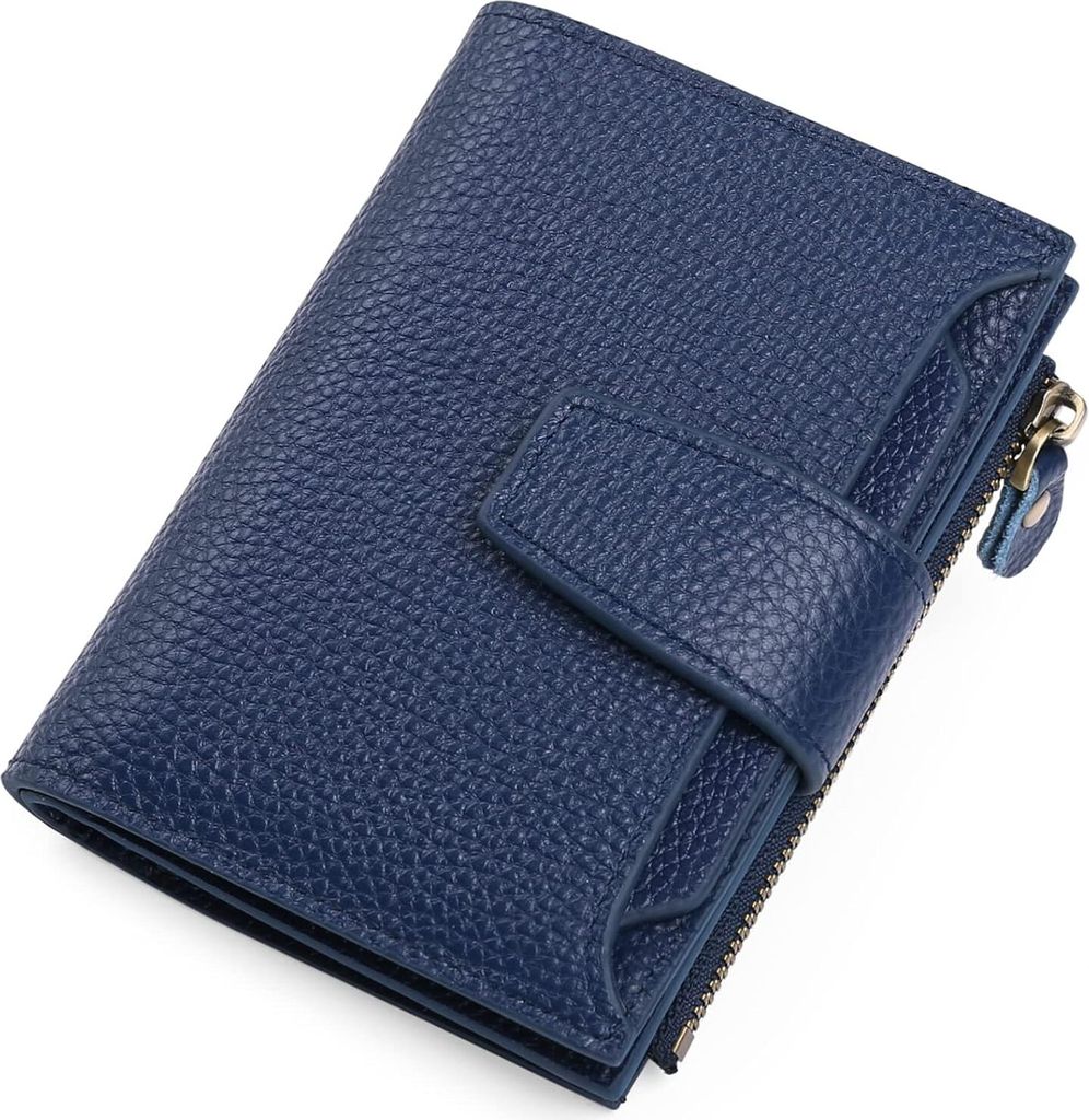 Geldbörse Damen Klein,Geldbeutel Frauen Echtes Leder,mit 14 Kartenfäche RFID-blockierendes mit Münzfach Kleines Portemonnaie