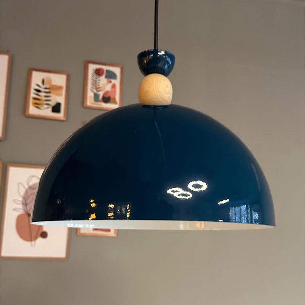Yimpi Pendelleuchte Mitternachtsblau Hängelampe Industrial Ø30 cm, E27, Moderne Lampe