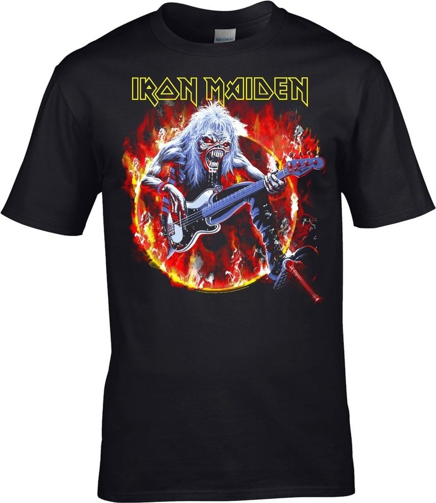 Iron Maiden Eddie Live Flames T-Shirt