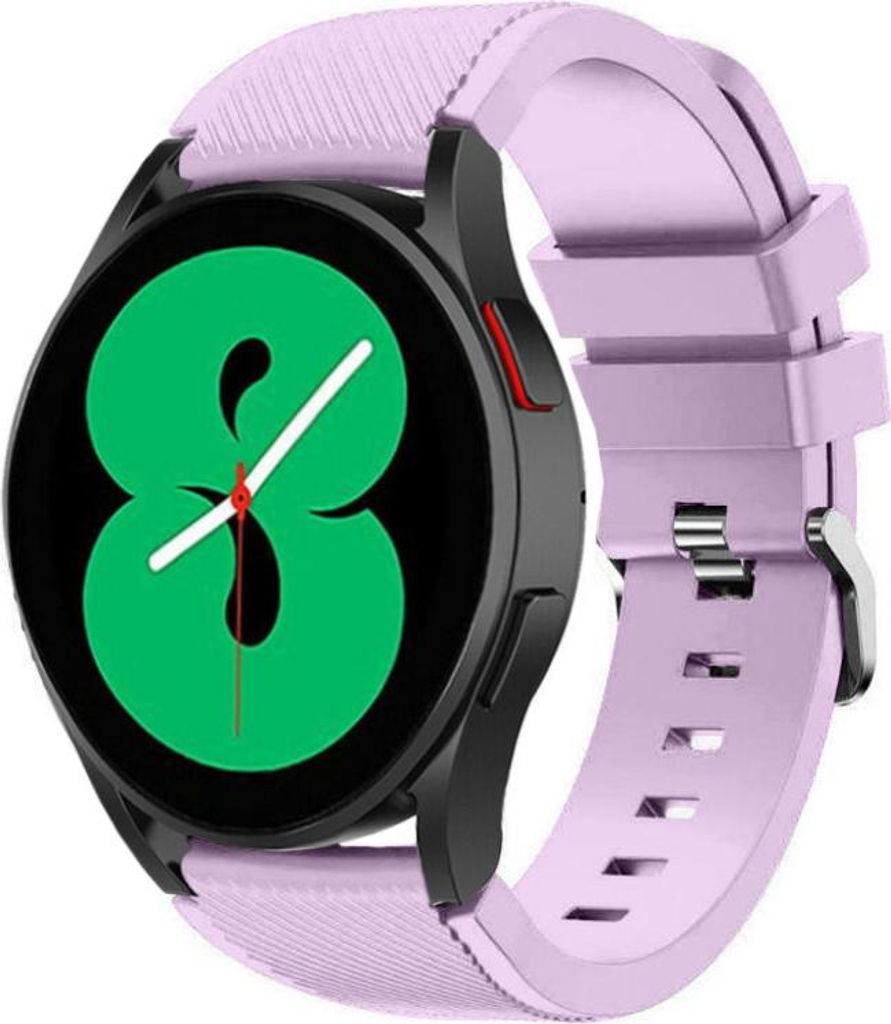 Strap-it Silikonarmband passend für Samsung Galaxy Watch 7 (40&44mm) / 6 (Classic) / 5 (Pro) / 4 (Classic) / FE / – Lila