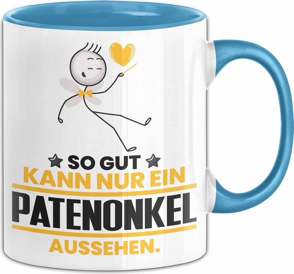 Patenonkel Geschenk Tasse So Gut Kann Nur Ein Patenonkel Aussehen Geschenkidee Kaffee-Becher (Blau)