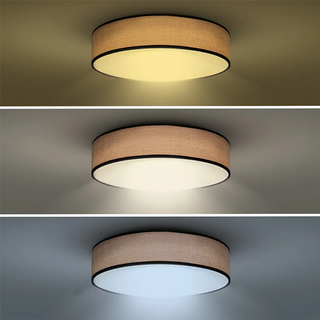 Luminaire LED 60W 4200lm à intensité variable Solight Brownie en rotin - 4