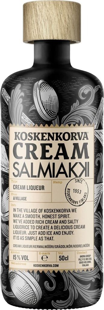 Koskenkorva Cream Salmiakki Likör 15% Vol. 0,5L Produktbild 