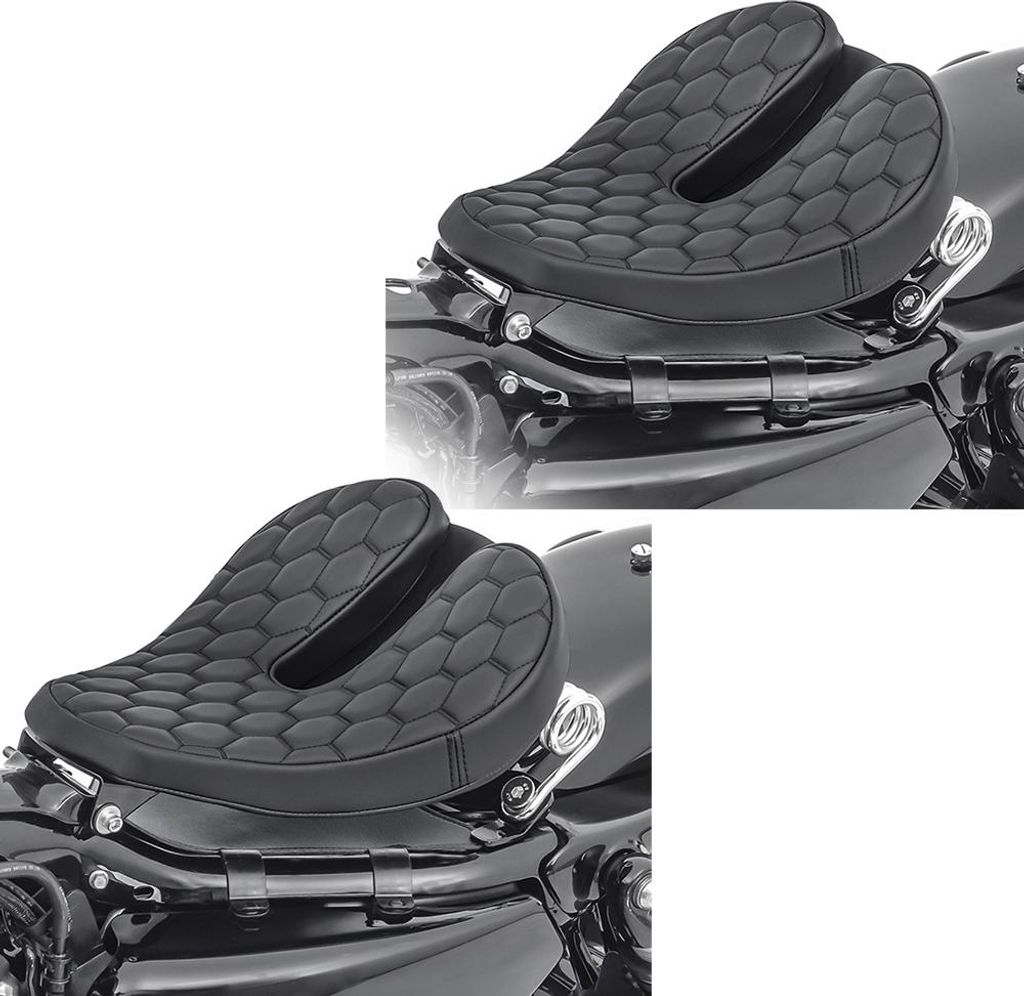 Set 2x Solo Sattel / Sitz für Harley Davidson Sportster 10-20 Federsat