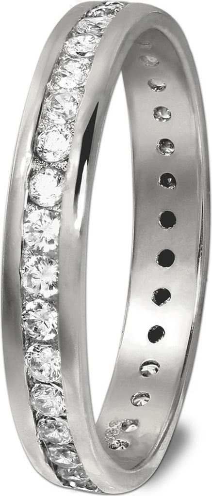 GoldDream Ring Zirkonia 333er Weißgold Gr. 54 silber, weiß Damen Schmuck GDR520J54
