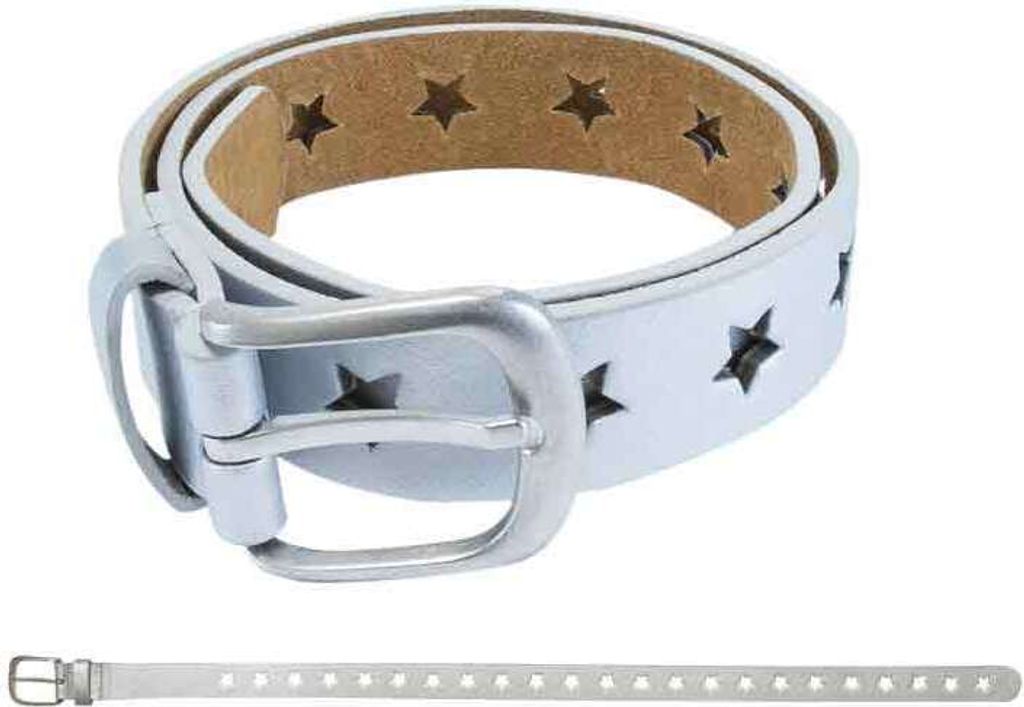 Gürtel Sternchen silber 60 cm - bb-Klostermann 22180 - Kindergürtel -