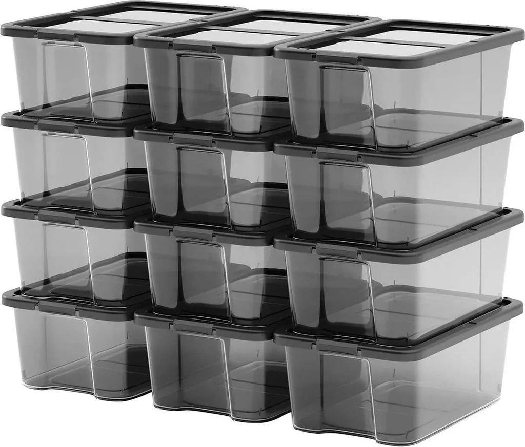 Rangement chaussures lot de 12 boîtes modulables pour dressing et entrée