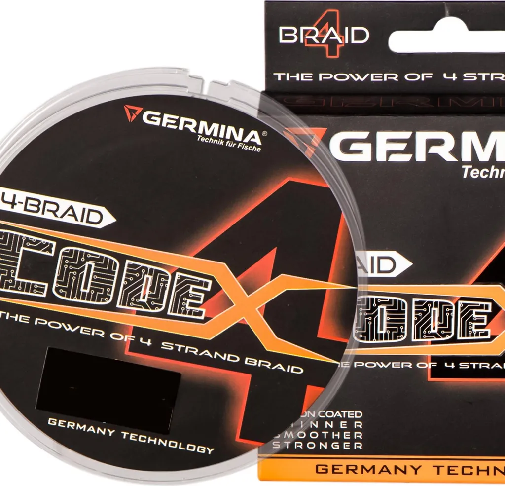 Germina 4-Braid Code 0,16 mm Vert - Ligne de Pêche 150m Haute Résistance - 9