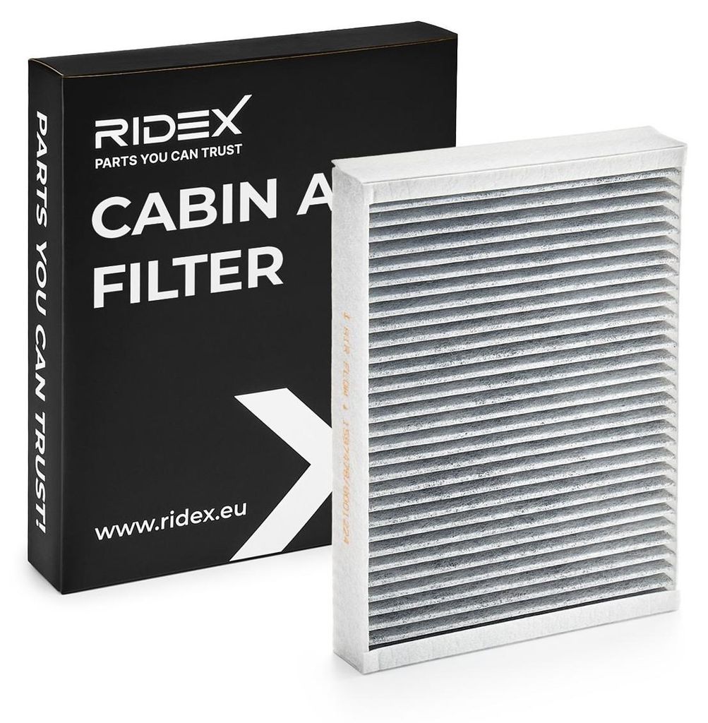 RIDEX 424I0185 Aktivkohle Innenraumfilter Pollenfilter für Produktbild 