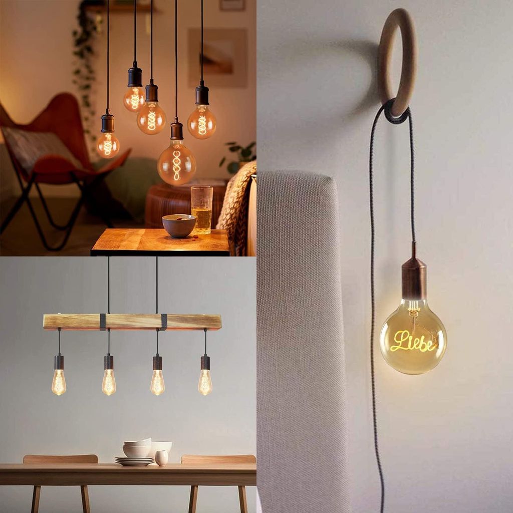 ZMH 6x LED Edison Glühbirne E27 Vintage Glühlampe Warmweiß Produktbild 4