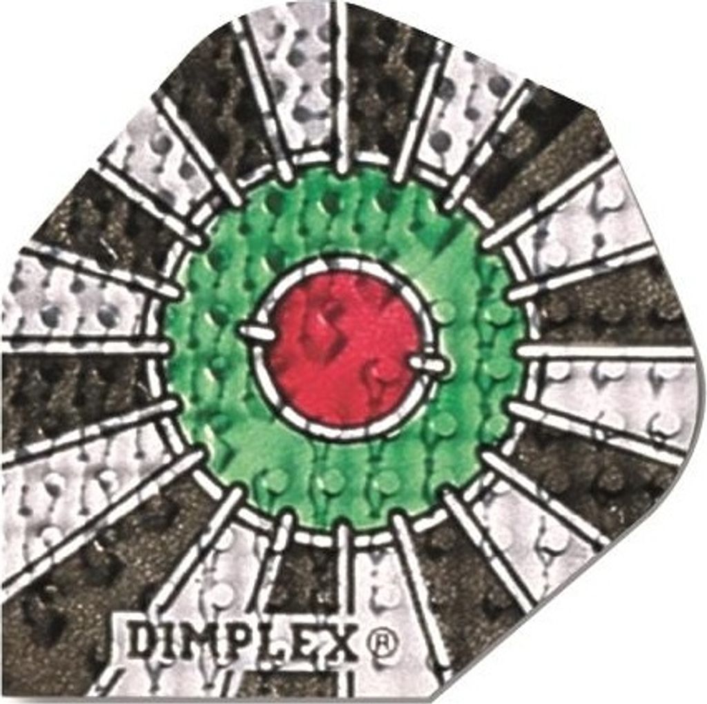 Harrows - Dart Flights "Dimplex", Zielscheibe 3er-Pack CS1918 (Einheitsgröße) (Schwarz/Weiß/Grün)
