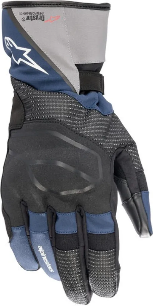 Gants Alpinestars Andes Drystar avec membrane étanche respirante en bleu