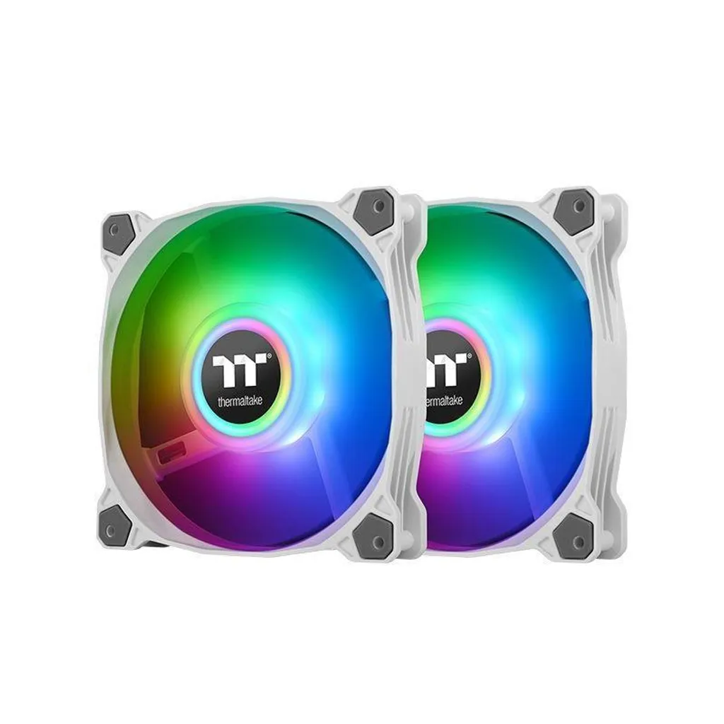 Thermaltake Pure Duo 14 ARGB White: Kit 2 Ventole PC 140mm Alta Performance