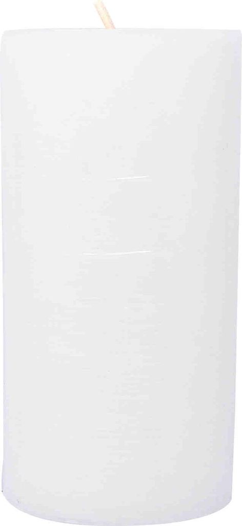 Stumpenkerze durchgefärbt weiß mamoriert Ø 10 cm x 20 cm