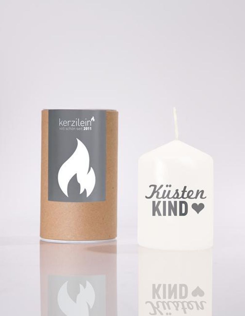 Flämmchen, weiß/anthrazit "Küstenkind"
