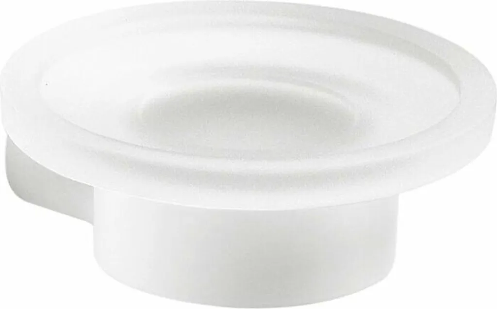 Gedy Pirenei PI1102 Sapho: Portasapone Vetro Satinato e Bianco