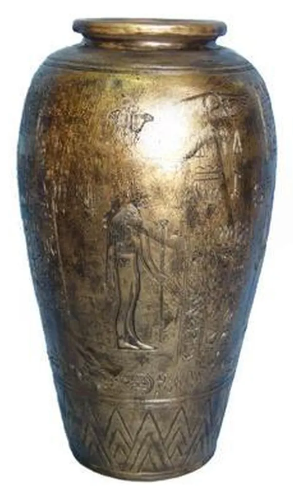 Vase de Fleurs pour Décoration de Table - Style Égyptien Chic et Noir
