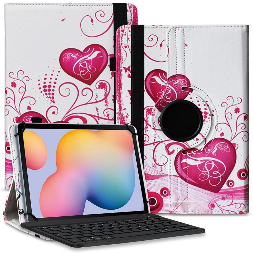 Tablet Tasche Tastatur für Samsung Galaxy Tab S11 S10 S9 FE Hülle Schutzhülle BluetoothFarbe Uni 360 Taschen:Motiv 5