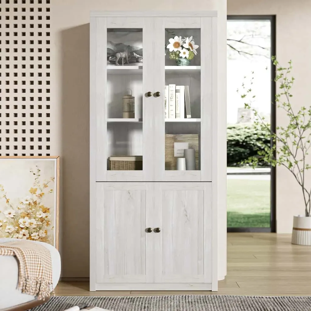Meuble d'entrée gain de place imitation bois 80cm pour ranger la maison