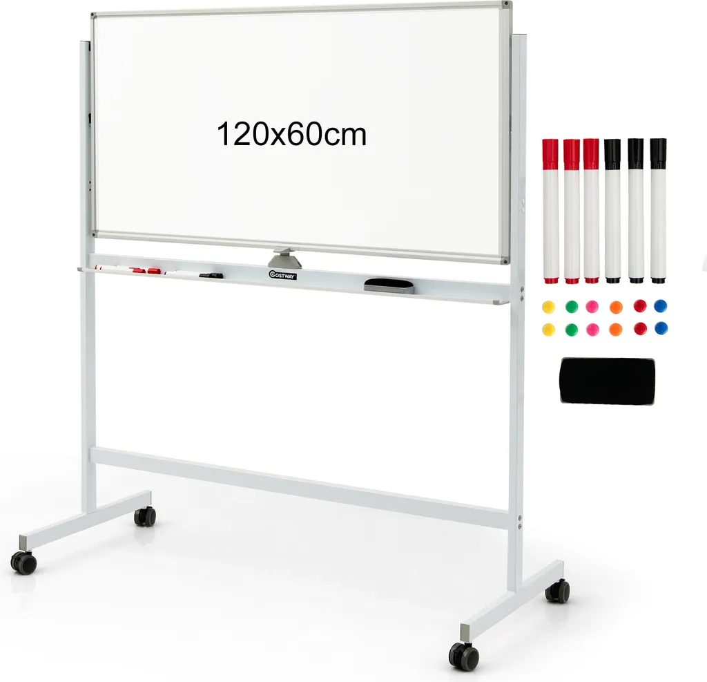 Tableau magnétique mobile 120x60cm pour en finir avec le manque de place