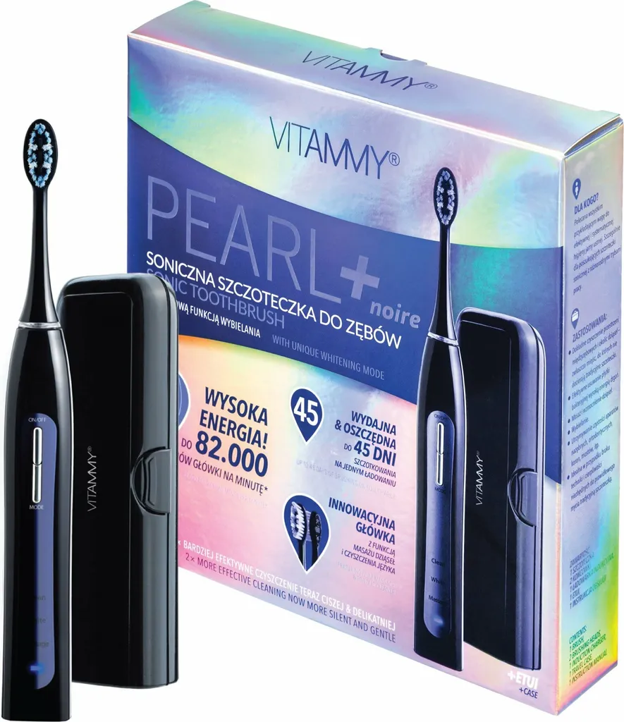 Spazzolino Sonico VITAMMY PEARL + | Batteria 45 Giorni e 82k Movimenti