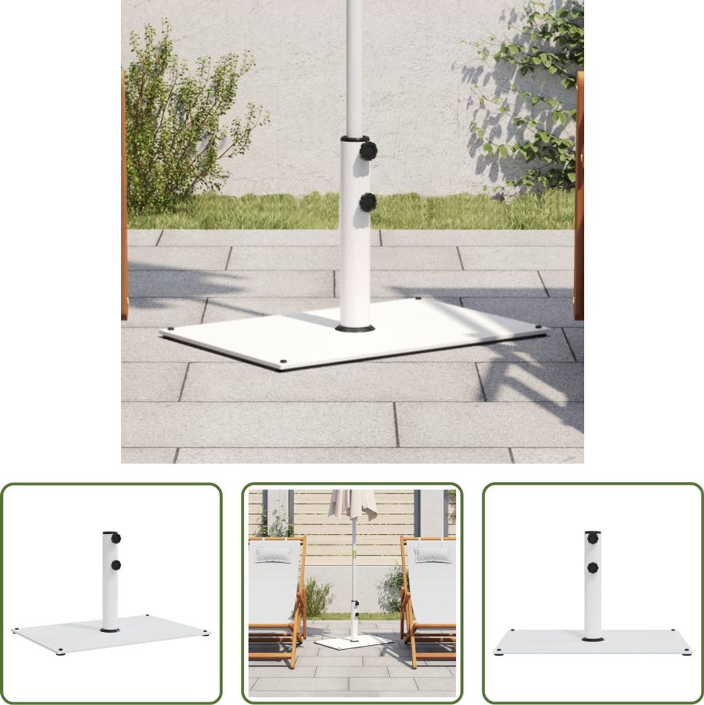 The Living Store Sonnenschirmständer Ø32/38/48 mm Mast 15 kg Rechteckig