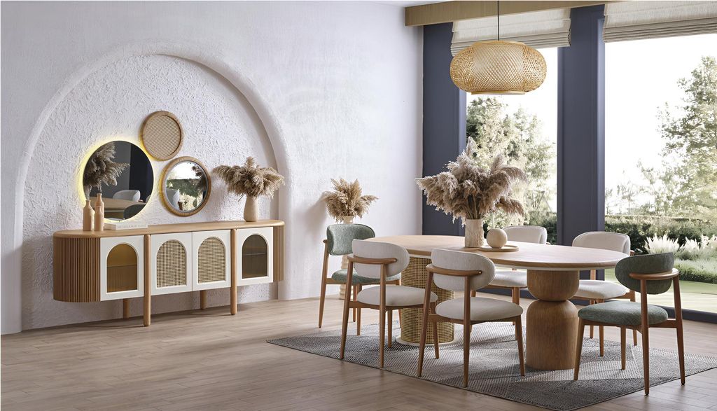 Esstisch mit Stühlen und Sideboard modernes Design für Ihr Zuhause Möbel