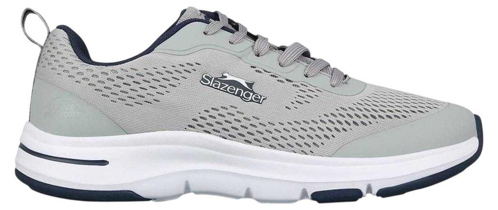 Slazenger - "Curve Support" Sneaker für Herren, Netzmaterial GT17419 (41 EU) (Grau/Weiß)