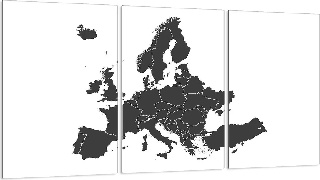Piastre copri fornello 3 pezzi 30x52 Vetro copri piano cottura in ceramica, grigio mappa