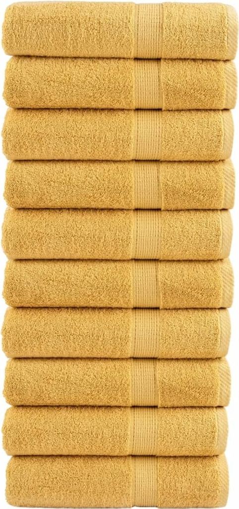 Premium Badetücher SOLUND 10 Stk. Gold 100x150 cm 600 g/m²