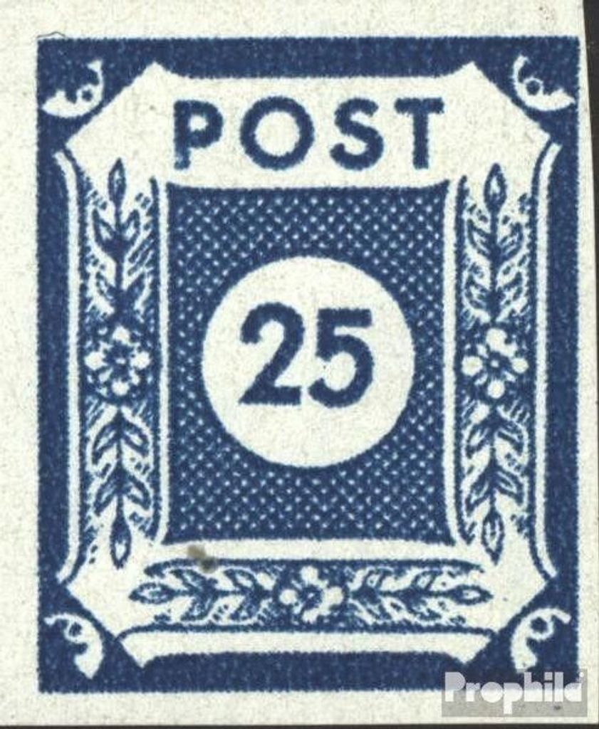 Briefmarken Sowjetische Zone (All.Bes.) 1945 Mi 49III, P unten beschädigt (Feld 34) postfrisch Ziffer im Kreis