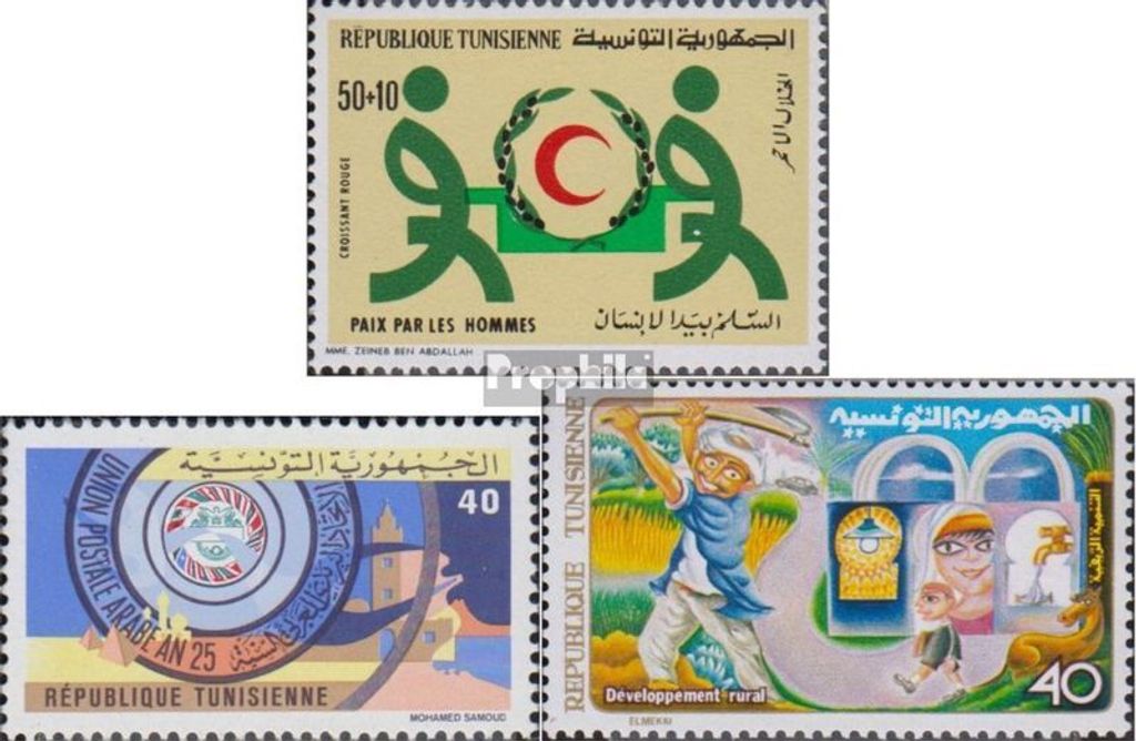 Briefmarken Tunesien 1977 Mi 907,920,922 (kompl.Ausg.) Produktbild 