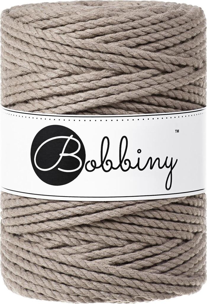 Bobbiny 3PLY Macramé Rope 5 mm 100 m Coffee Schnur