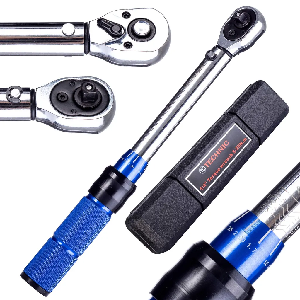 Clé dynamométrique 1/4 pour serrage de culasse et cadre carbone 5-25 Nm