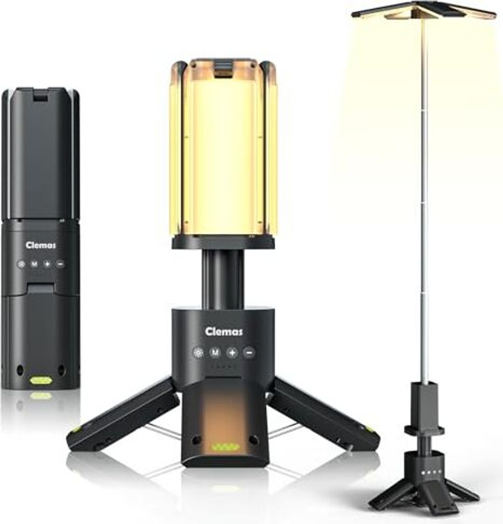 Teleskope Campinglampe wiederaufladbare 14000 mAh -LED Multifunktionale magnetische Laterne, Baustelle Leuchtanlage Wireless, dimmbares Zelt tragbar