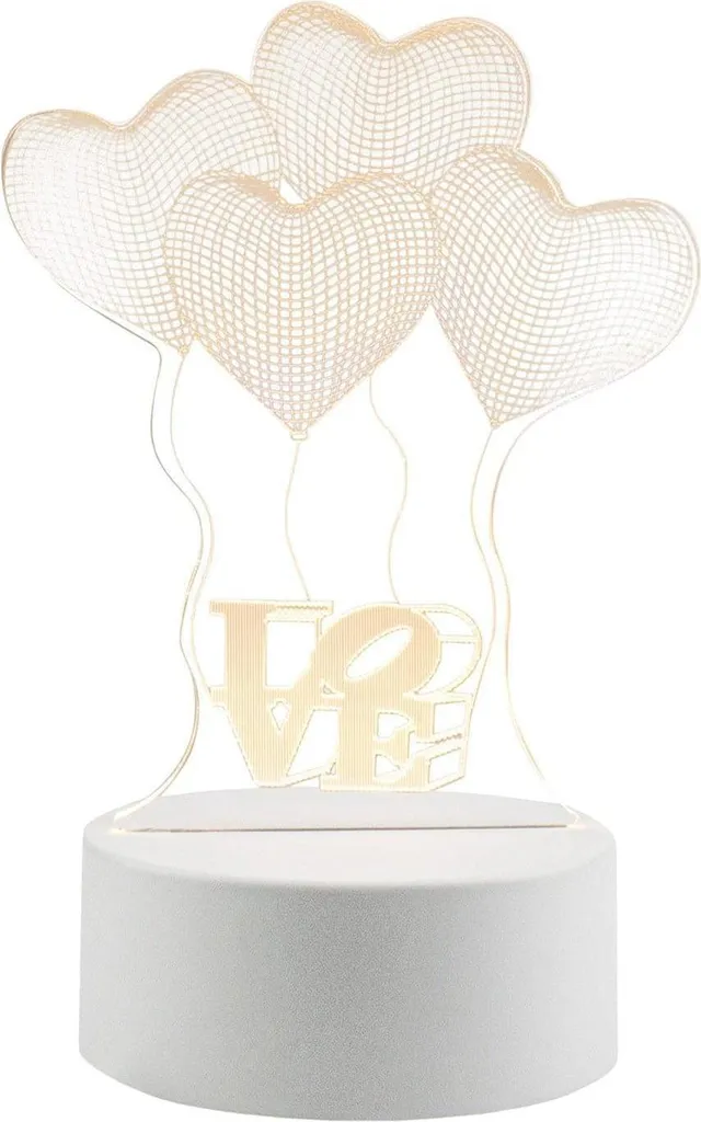Lampe LED 3D Ballons avec socle tactile pour une ambiance féerique