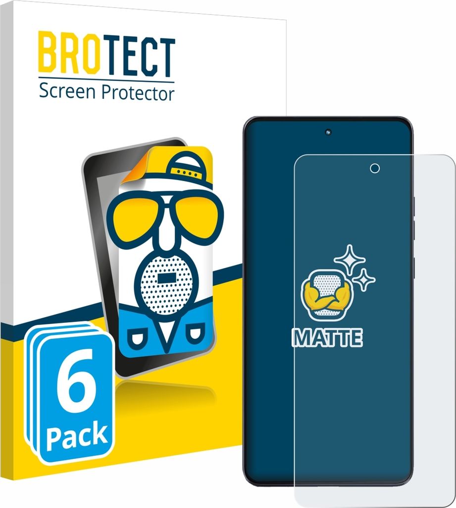 6x BROTECT Schutzfolie für Motorola Moto G86 Displayschutz Displayschutzfolie Folie Matt Entspiegelungsfolie