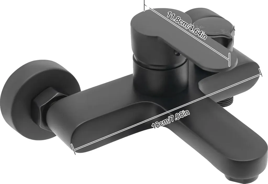 Rubinetto Nero a Muro per Bagno di Design - L'Essenza del Benessere