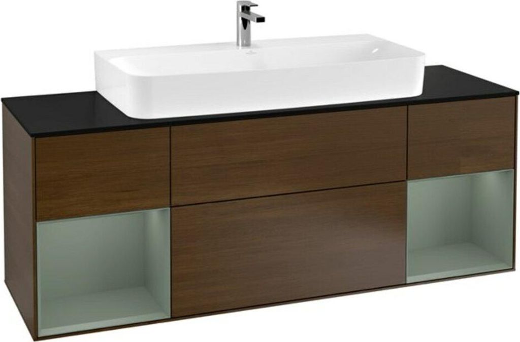 V&B Waschtischunterschrank Finion 160cm, Reg Oli. m lacquer, Walnut veneer