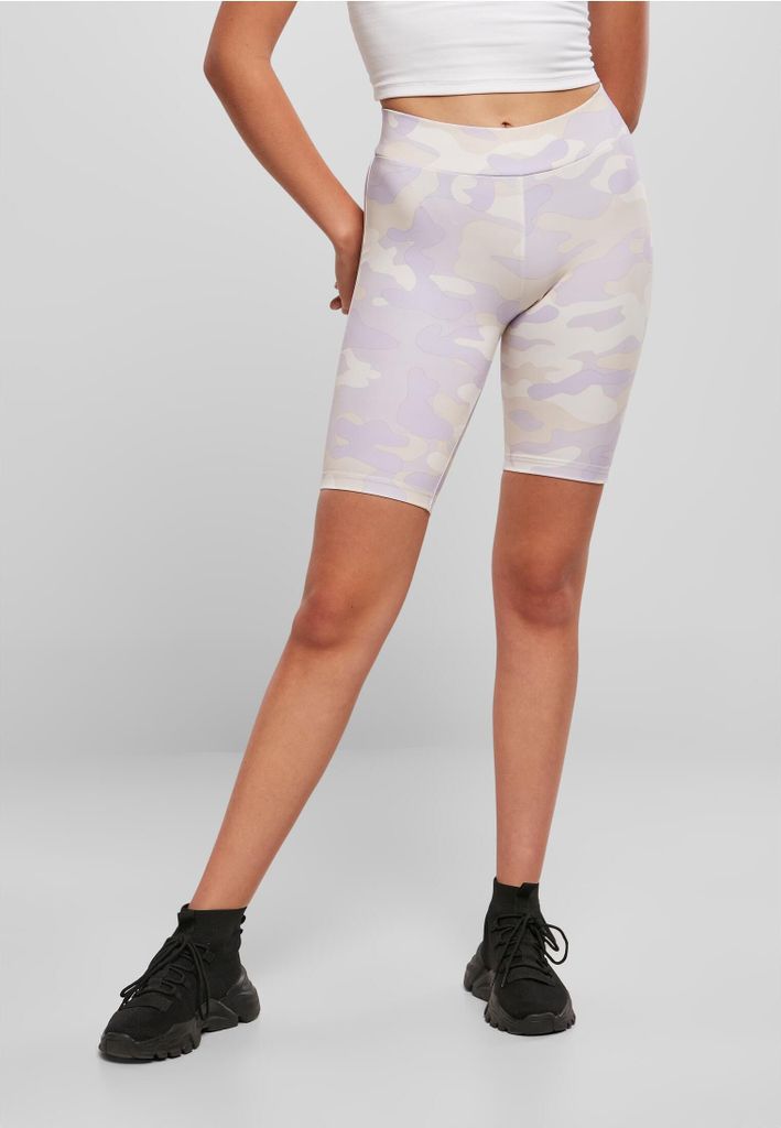 Urban Classics TB3423 | Ladies High Waist Camo Tech Cycle Shorts XS bis 5XL - Farbe: lilaccamo - Größe: 4XL