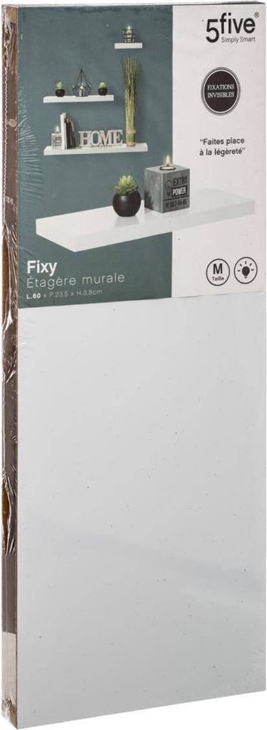 Wandregal 60cm "fixy" weiß - 5 five simply smart