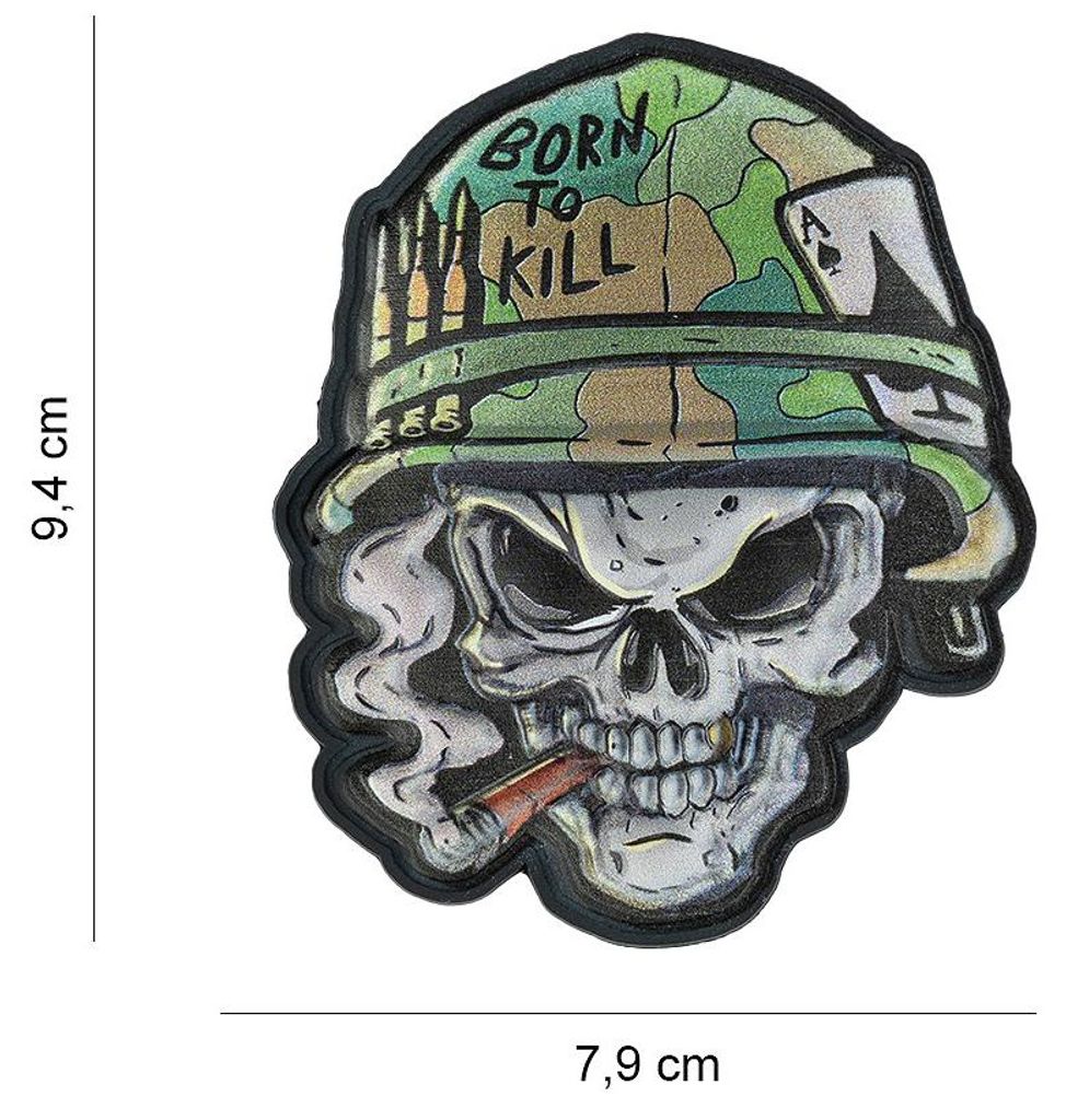 3D PVC Vietnam Ace Skull UV