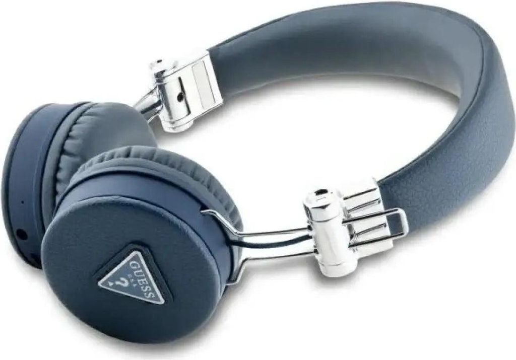 Guess Słuchawki Nauszne Bluetooth Enc Gubh70Pgtspsb Niebieski/Blau Genarbt Klassische Runde Form