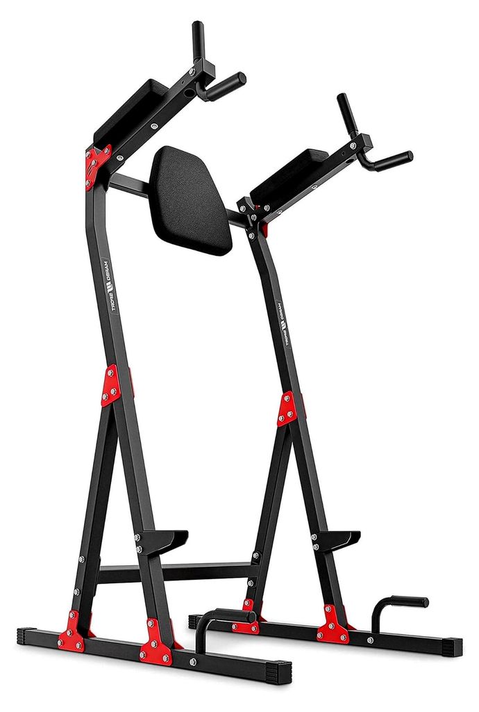 Dip Station, Rückentrainer, Kraftstation für Zuhause, Klimmzugstange - Verstellbarer Griff, Ergonomische Armlehnen, Spezielle Podeste für optima...